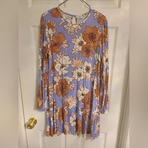 Wilfred Floral Dress in Lavender and Peach